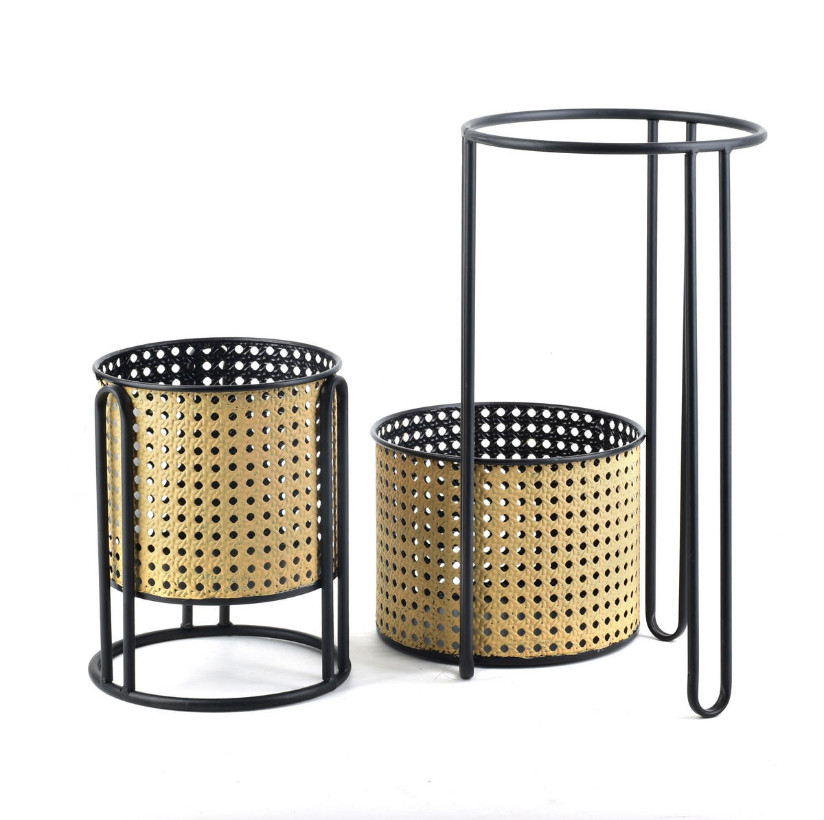 BLUMENTÖPFEN Swen Gold 20/20 cm Metall - Goldfarben, Metall (20/20cm) - Mondex