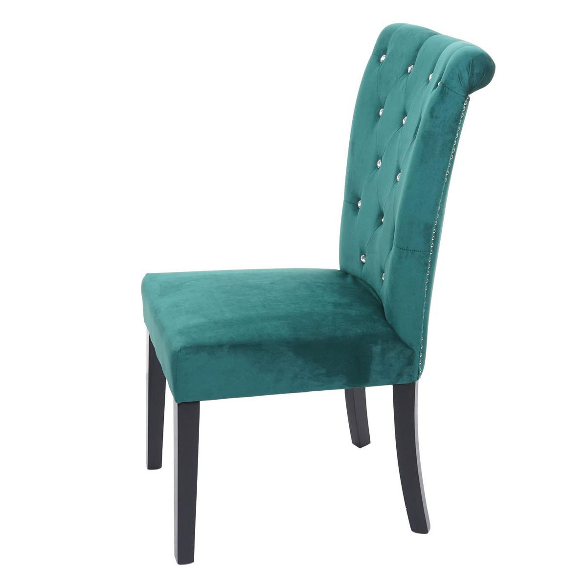 ESSZIMMERSTUHL Dunkelgrün, Schwarz 2er-Set - Dunkelgrün/Schwarz, Textil (51/100/64cm) - MCW