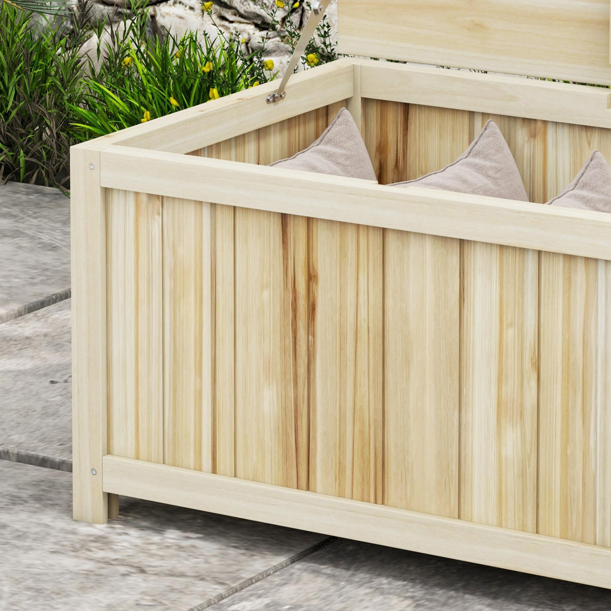 KISSENBOX DE-18674 172 L, Holz Natur - Naturfarben, Holzwerkstoff (55/45/120cm) - ComfortXL