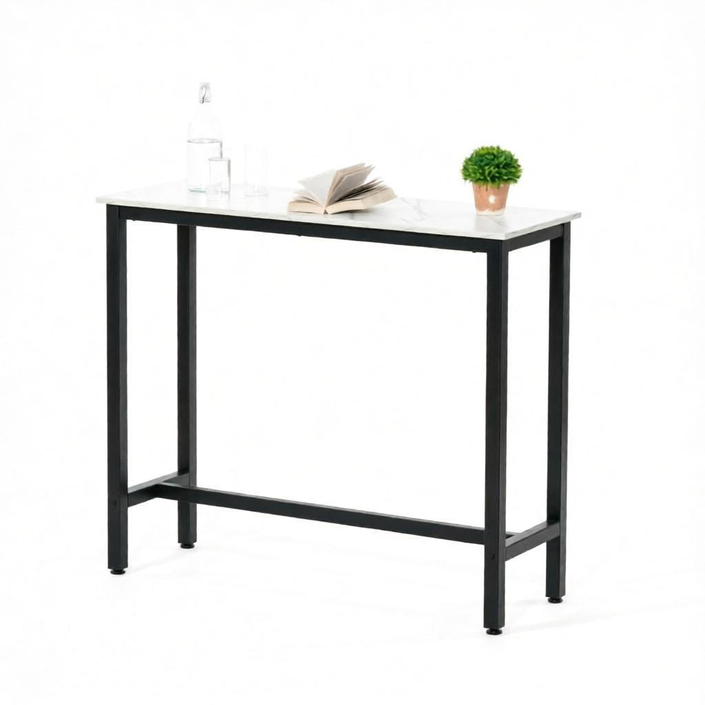 XXXLutz Bartisch Schwarz, Weiß 40x100x120 cm