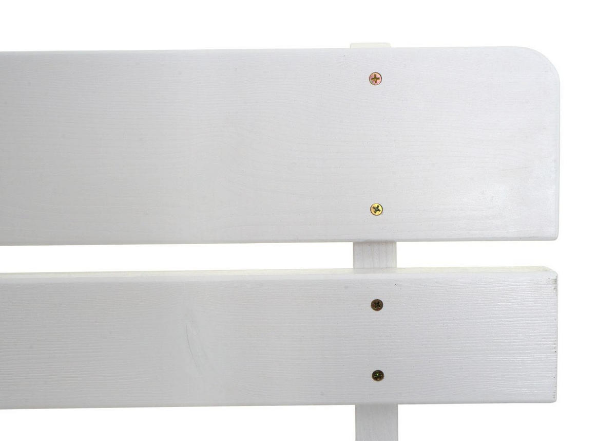 GARTENBANK 86x148x54cm Sitzhöhe 45cm Massiv-Holz 148cm Weiß - Weiß, Holz (148/86/54cm) - PROREGAL