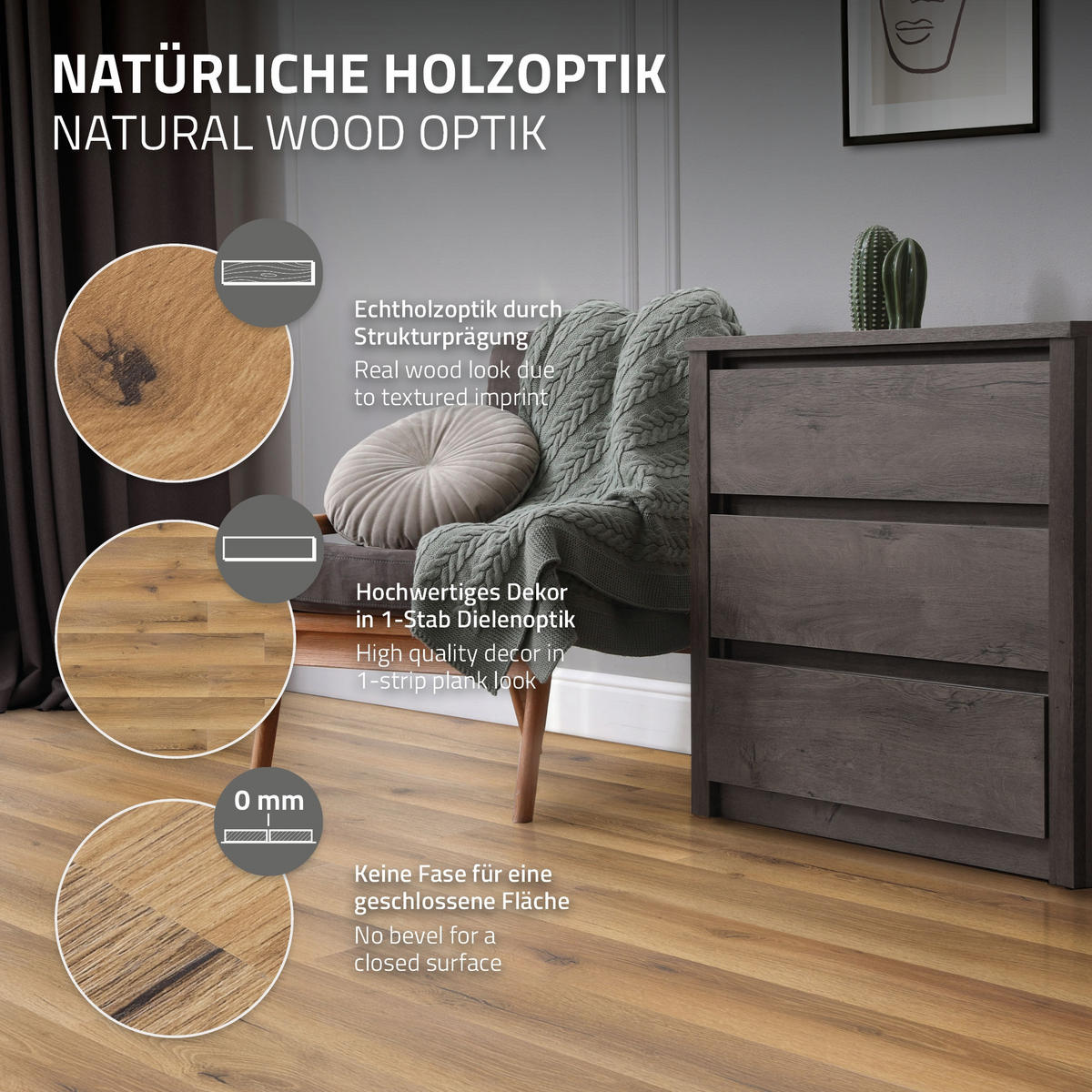 PVC BODENBELAG selbstklebend 2,23m²/16 Dielen Vinylboden Holzoptik Eiche Rustikal - Wildeiche, Kunststoff (91.5/15.3/0.2cm) - ML-DESIGN
