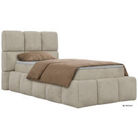 BOXBETT NIRA 90/200 - Beige Velvet - Topper T25 - H4 - Beige/Schwarz, Kunststoff/Textil (90/200cm) - MKS