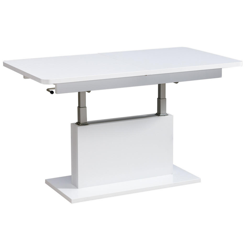 Thumbnail - designimpex Couchtisch, Weiß Hochglanz, Holzwerkstoff, Rechteckig, 126x57x70 cm, Wohnzimmer, Wohnzimmertische, Couchtisc...