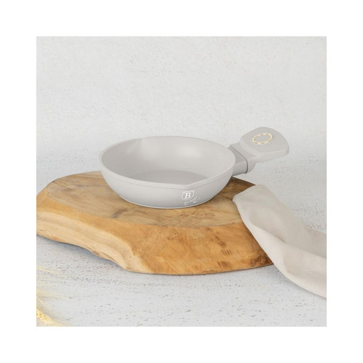PFANNE Weiß 24/16/4.2 cm BH8076 - Weiß, Metall (16cm) - Berlinger Haus