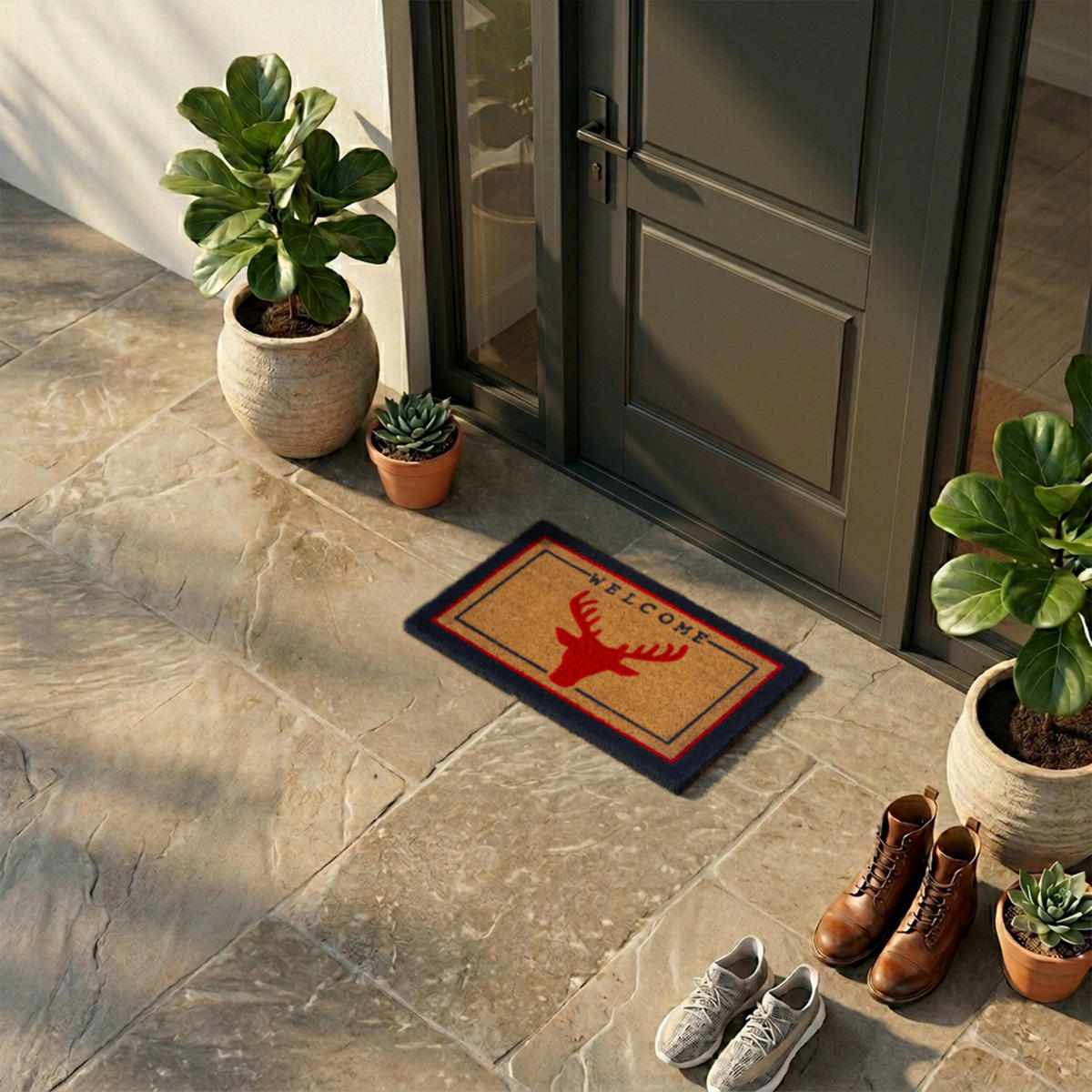 ROHOŽ - viacfarebná, textil/plast (60/40cm) - Relaxdays