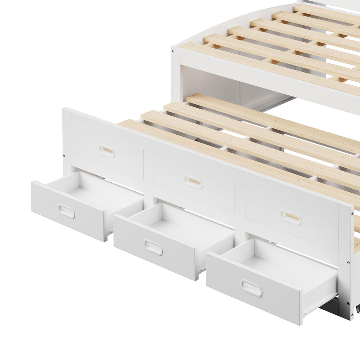 POLSTERBETT aus Spanplatte und MDF 90x200 cm in Weiß mit LED & USB-Typ-C - Weiß, Holzwerkstoff (90/200cm) - Modfu