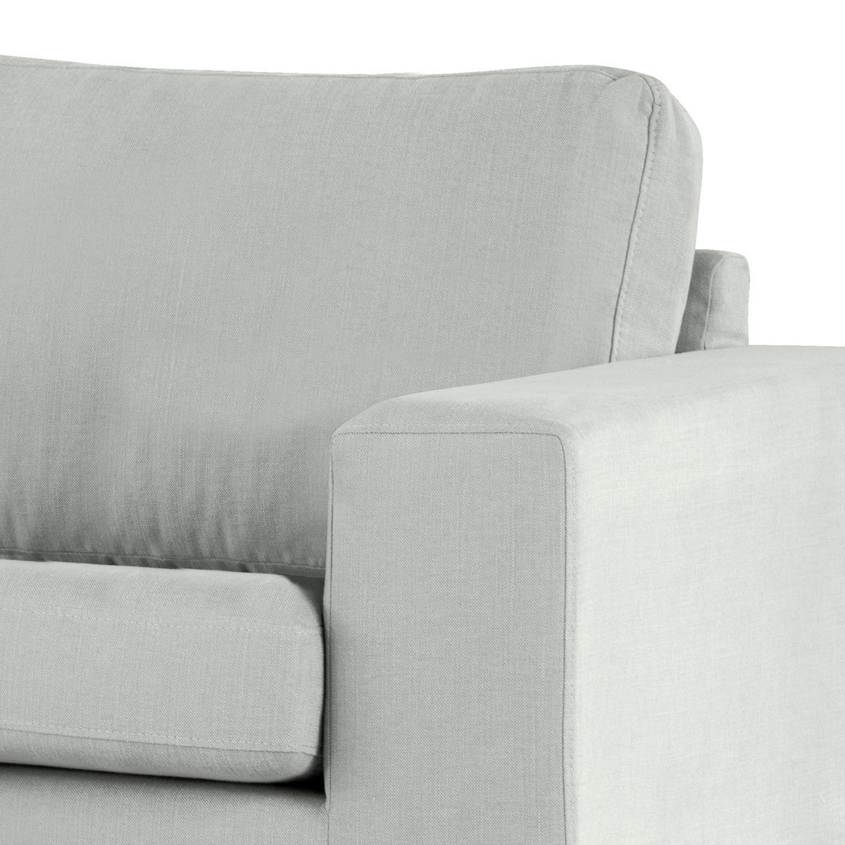 SESSEL - Eichefarben/Grau, Eichenholz/Textil (122/81/88cm) - home24