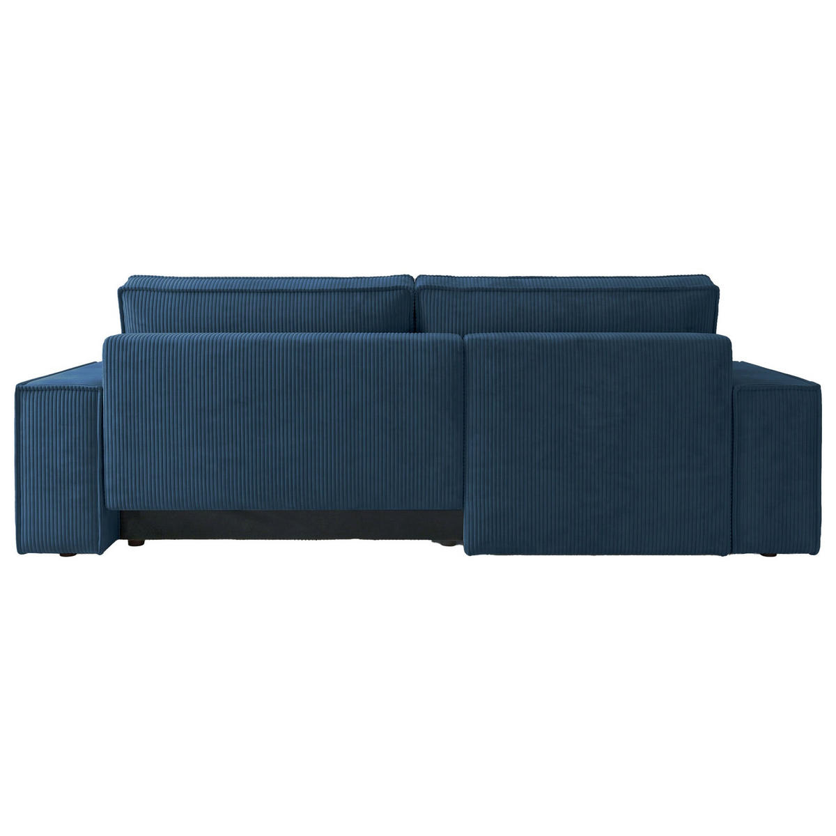 ECKSOFA Farese Dunkelblau mit Cordbezug, links - Schwarz/Dunkelblau, Kunststoff/Textil (267/167cm) - Selsey