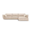 ECKSOFA rechts Kaelle aus Chenille-Stoff beige 4 Sitzplätze - Beige, Textil (171/308cm) - Micadoni