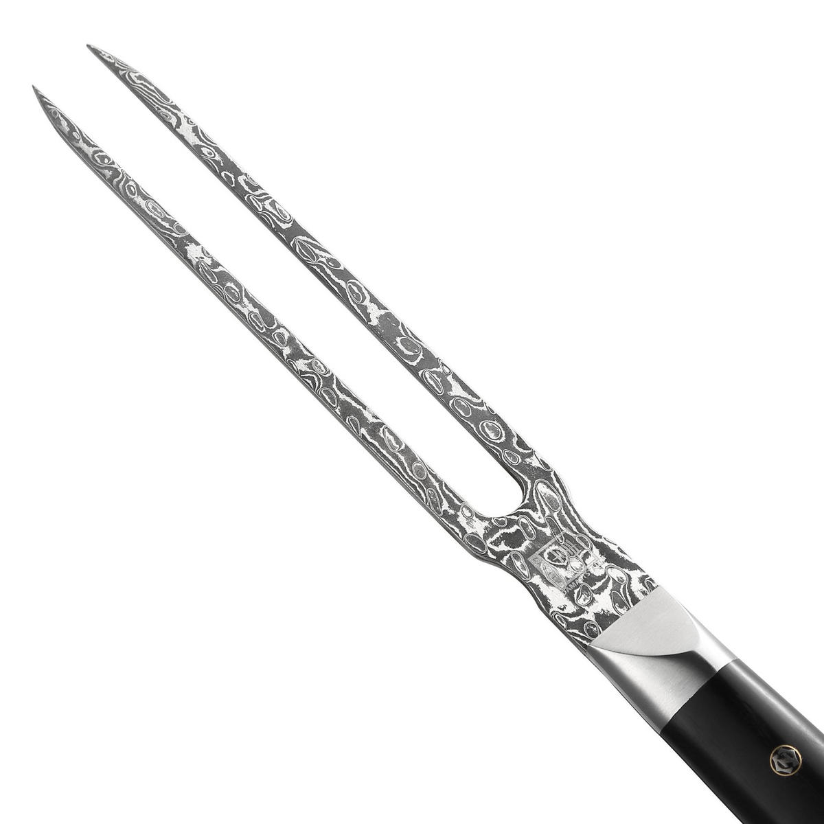 TRANCHIERGABEL 14 cm - Schwarz, Holz/Metall (32cm) - Zayiko