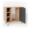 WASCHBECKENUNTERSCHRANK Fynn Anthrazit/Goldkraft Eiche 60 x 54 cm - Anthrazit/Eiche Wotan, Holzwerkstoff (60/54/32cm) - Vicco