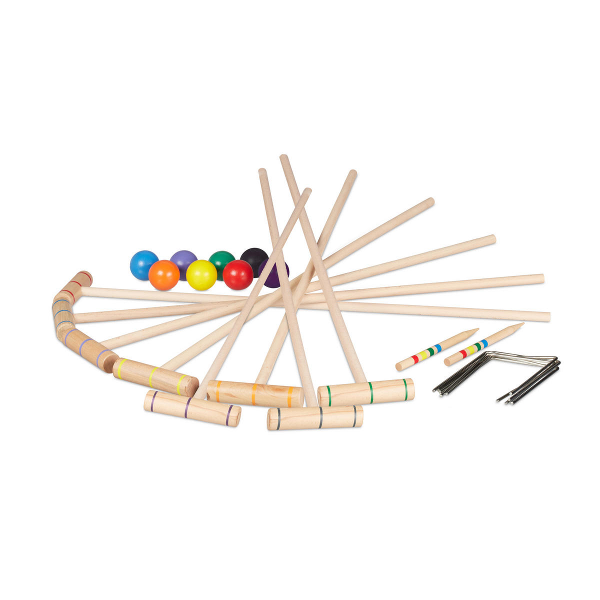 KROCKET-SPIEL - Multicolor, Holz/Textil (13/3cm) - Relaxdays