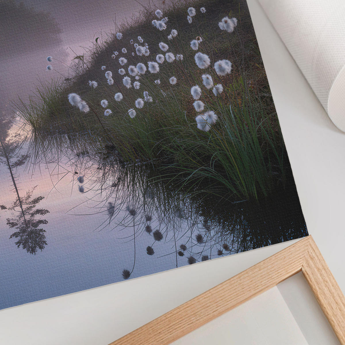 POSTER - 21x29 cm - And - See am Morgen - Grau, Textil (21/29.7/0.1cm) - TULUP