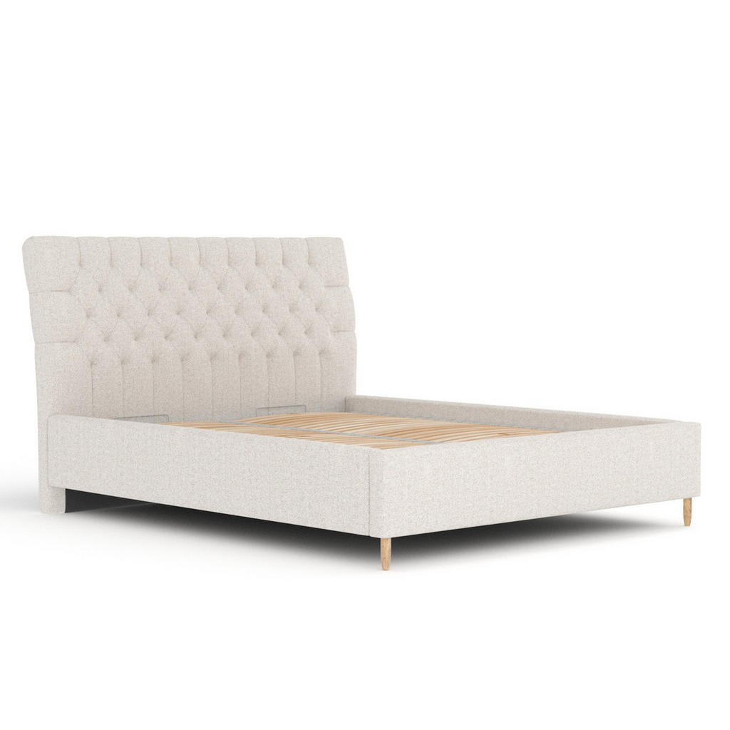 Thumbnail - Maison de Reve Polsterbett, Creme, Textil, Buche, Kiefer, 180x200 cm, Oeko-Tex® Standard 100, FSC 100%, Made in EU, Schl...