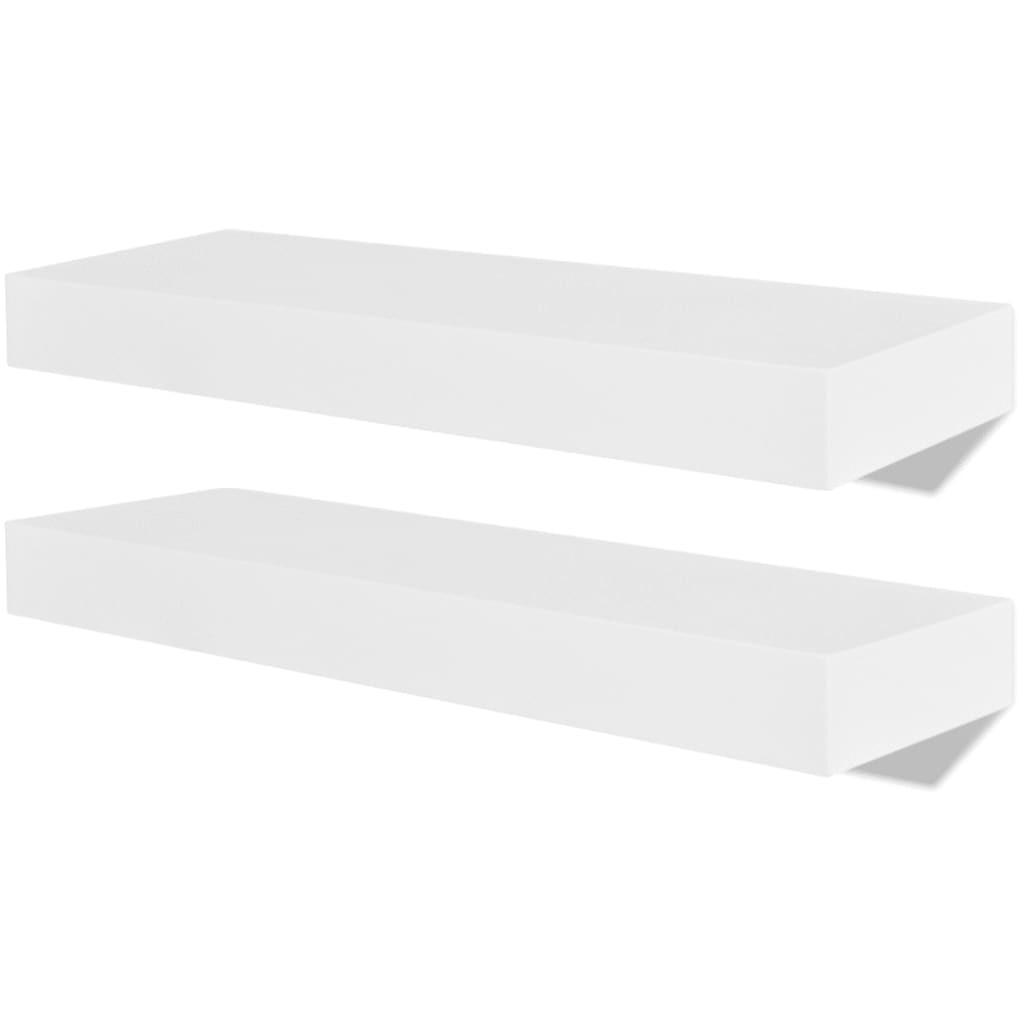 vidaXL Wandbordset Weiß 40x4x20 cm