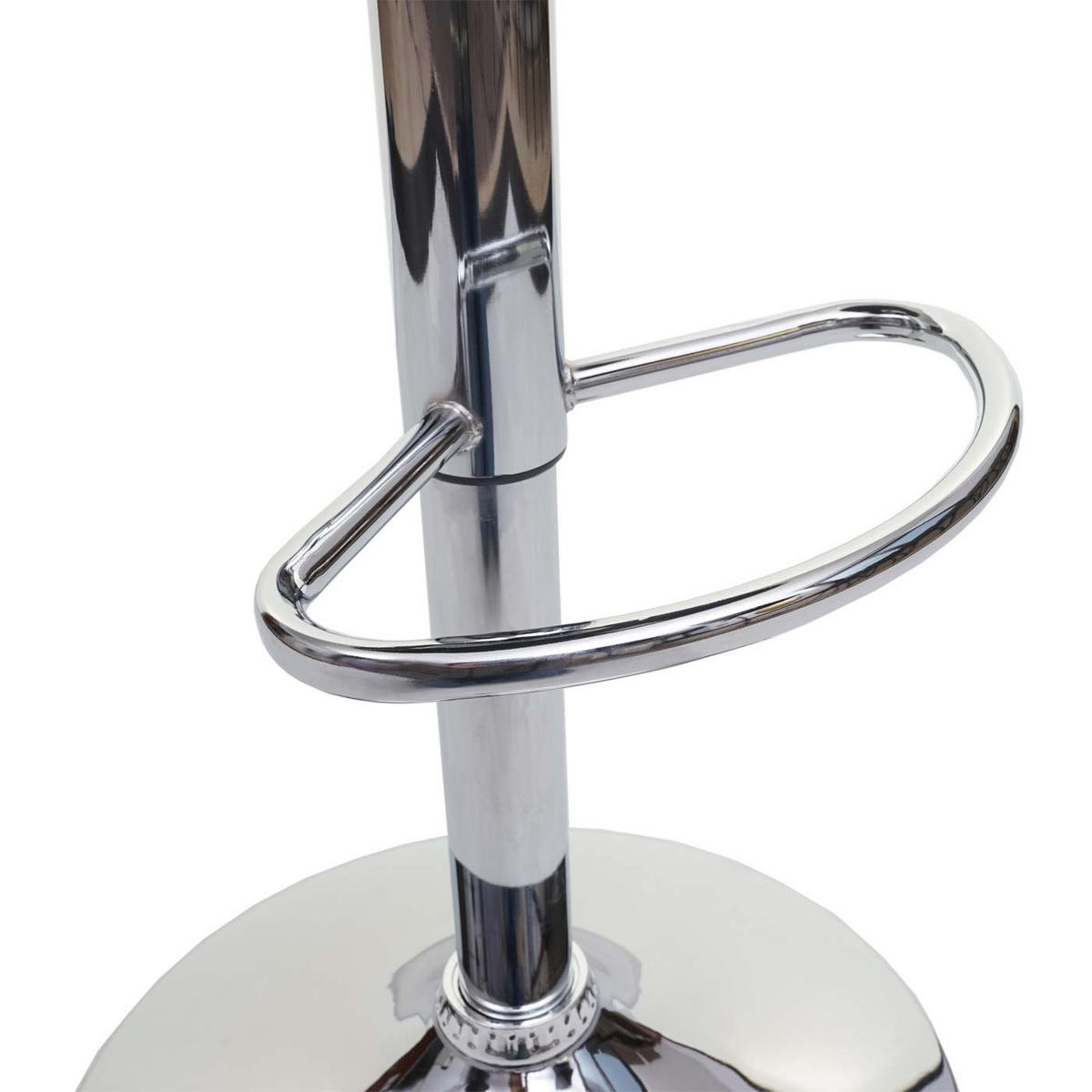 BARHOCKER 2er-Set gepolstert und höhenverstellbar mit Lehne Sitzhöhe 61cm Creme-grau Textil - Hellgrau, Textil (43/115/47cm) - PROREGAL