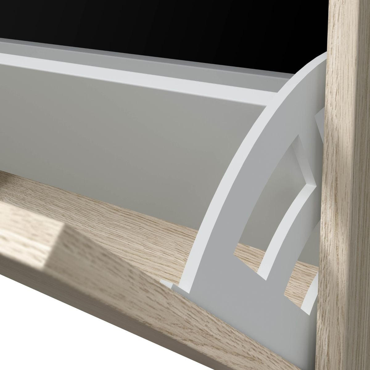 SCHUHSCHRANK 3 Klappen Zapateros - L60 cm - Eichefarben, Holzwerkstoff (22/113/60cm) - Calicosy