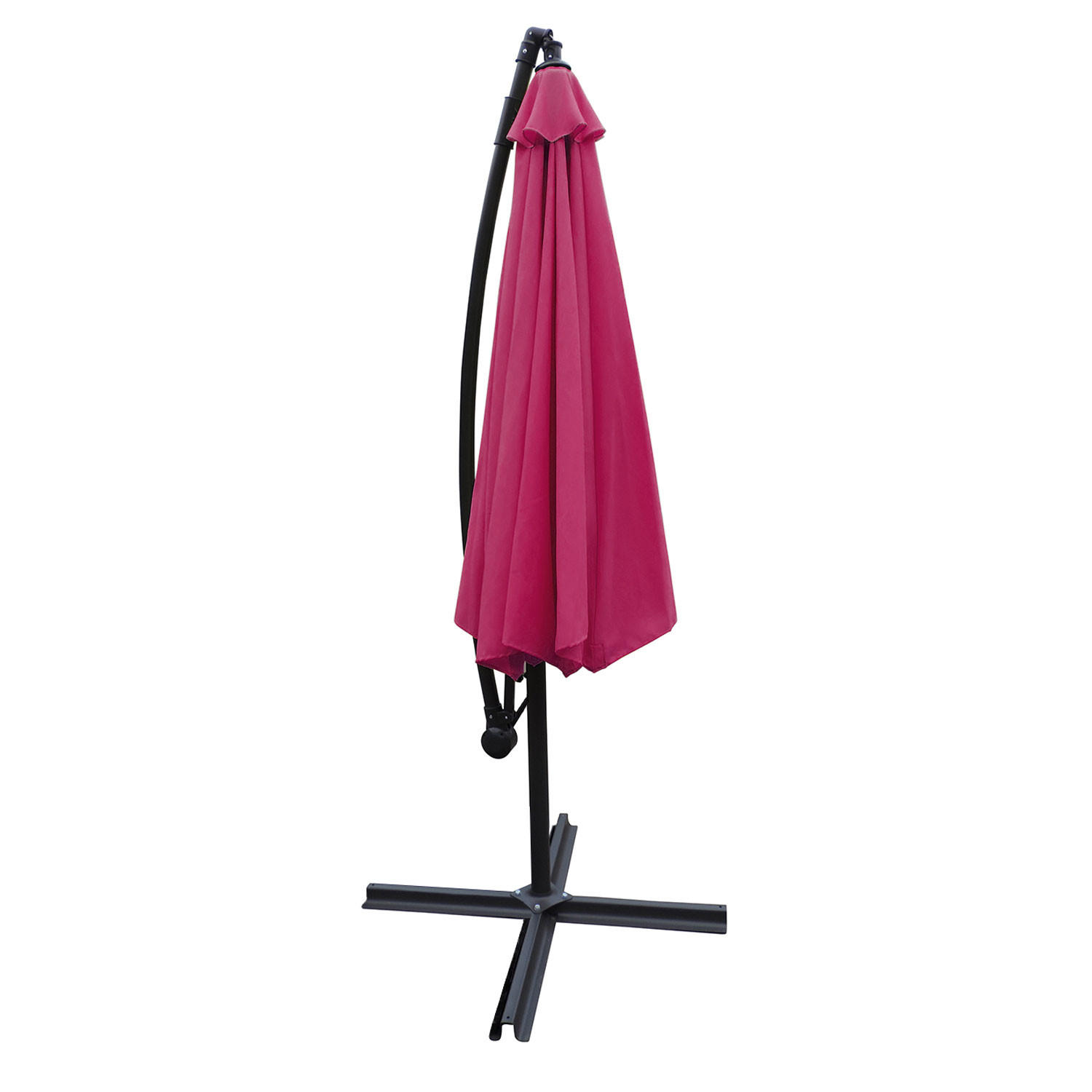 SONNENSCHIRM Oahu Fuchsia Ø 3 m - Rosa, Textil (300/300cm) - Happy Garden