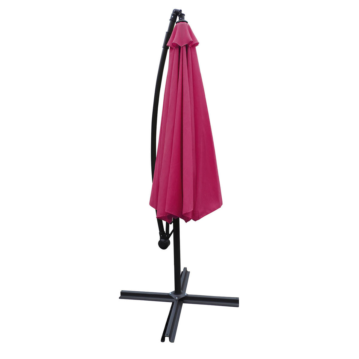 SONNENSCHIRM Oahu Fuchsia Ø 3,50 m - Rosa, Textil (350/350cm) - Happy Garden
