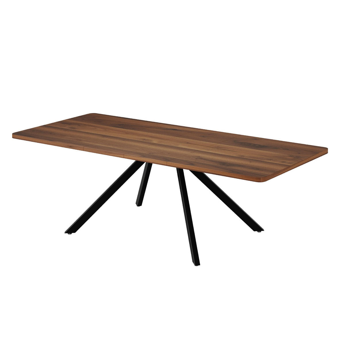 ESSTISCH 160/200/240/90 cm ausziehbar, für 6-10 Personen mit Metallbeinen und MDF-Tischplatte, Walnuss - Walnussfarben, Holzwerkstoff (240/90/74.5cm) - Redom