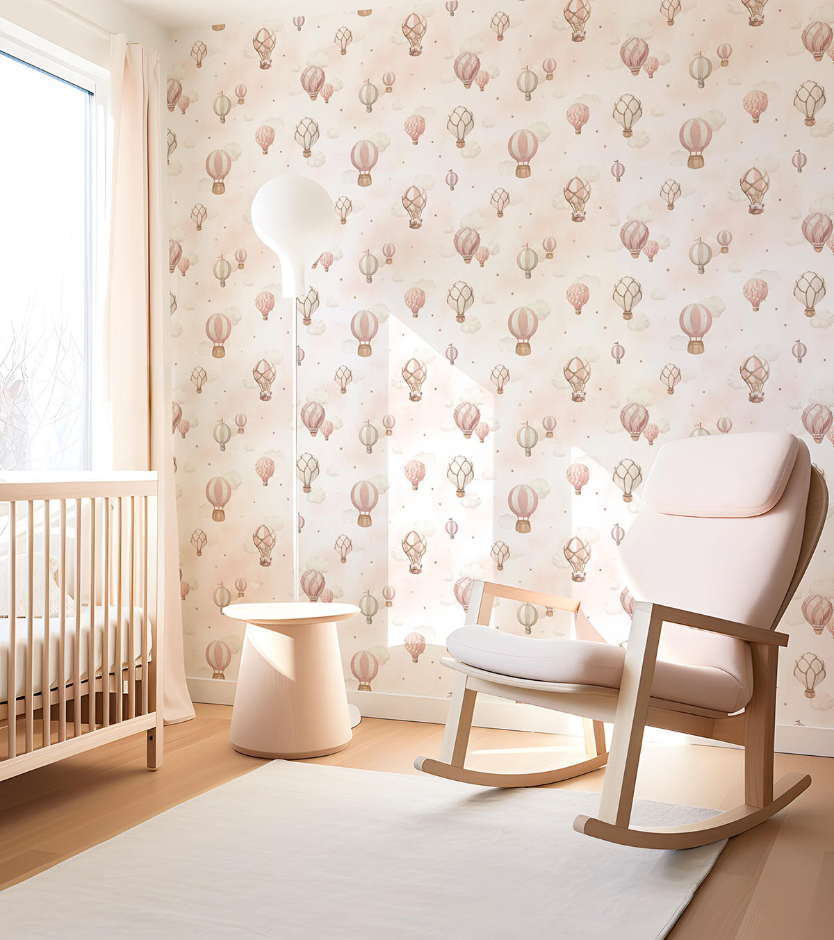 VLIESTAPETE Selene Heißluftballons 50 cm x 10 m, rosa - Pink/Rosa, Papier (50/1000cm) - Lilipinso