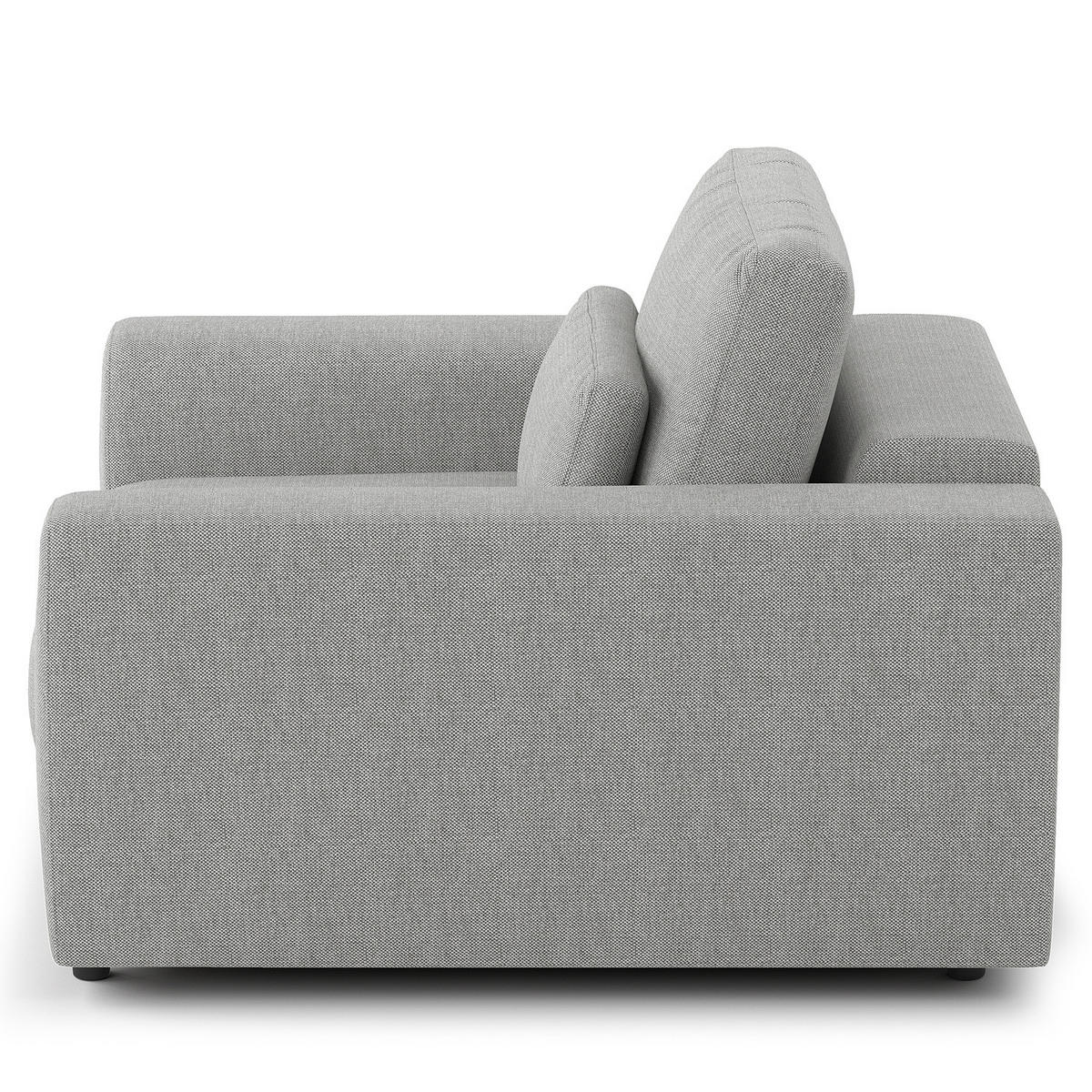 SESSEL - Schwarz/Grau, Kunststoff/Textil (116/80/117cm) - home24