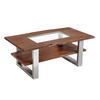 COUCHTISCH PATRICK - Transparent/Silberfarben, Holz/Metall (65/115/46cm) - SAM