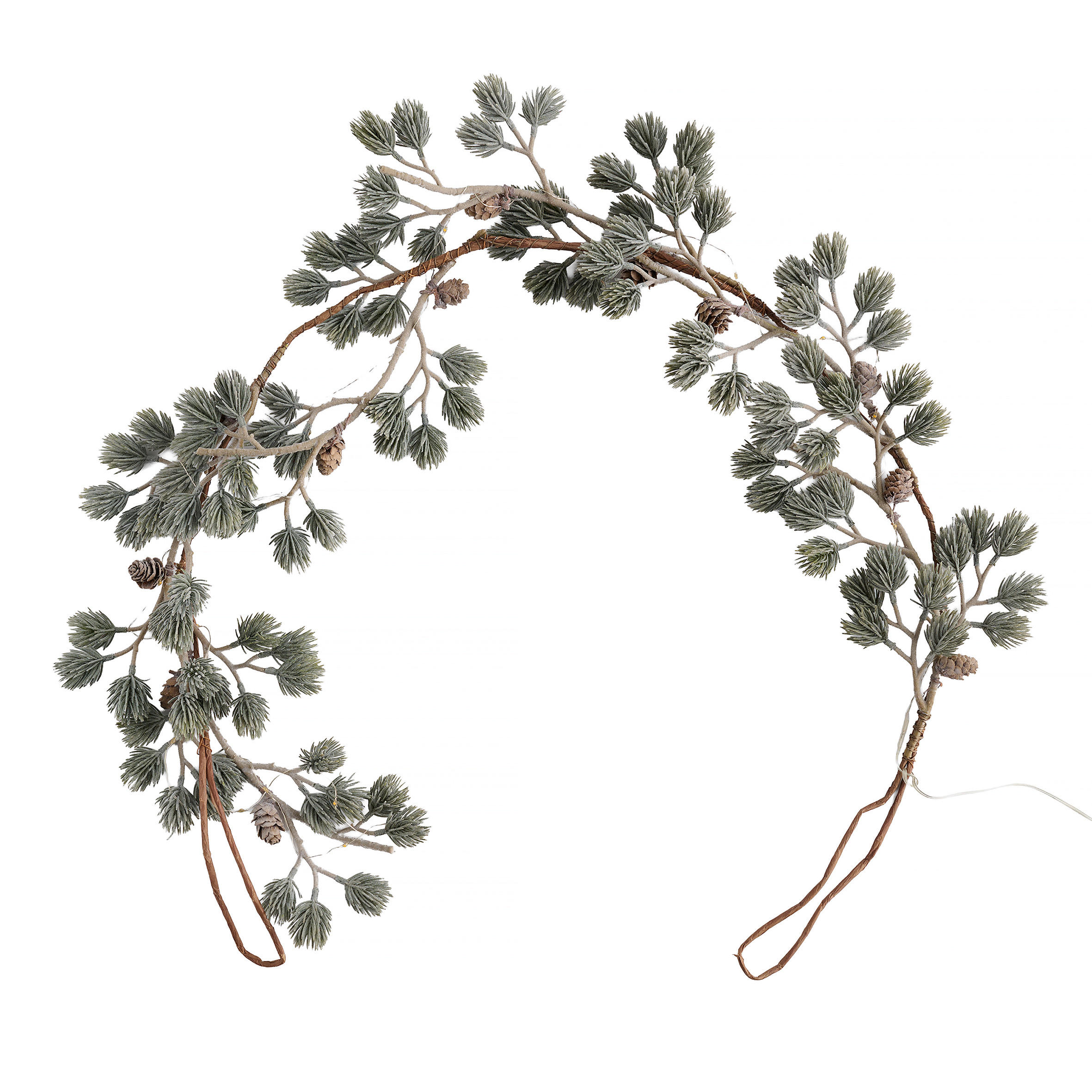 GIRLANDE LED MATTINA, 130x30x13 cm, Grün, Weihnachtsgirlande, Weihnachtsdekoration, Weihnachtsdeko, Deko Wohnzimmer, Winter Christmas, XMAS Geschenk - Hellgrün, Kunststoff (130cm) - home&you