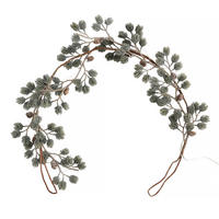 GIRLANDE LED MATTINA, 130x30x13 cm, Grün, Weihnachtsgirlande, Weihnachtsdekoration, Weihnachtsdeko, Deko Wohnzimmer, Winter Christmas, XMAS Geschenk - Hellgrün, Kunststoff (130cm) - home&you