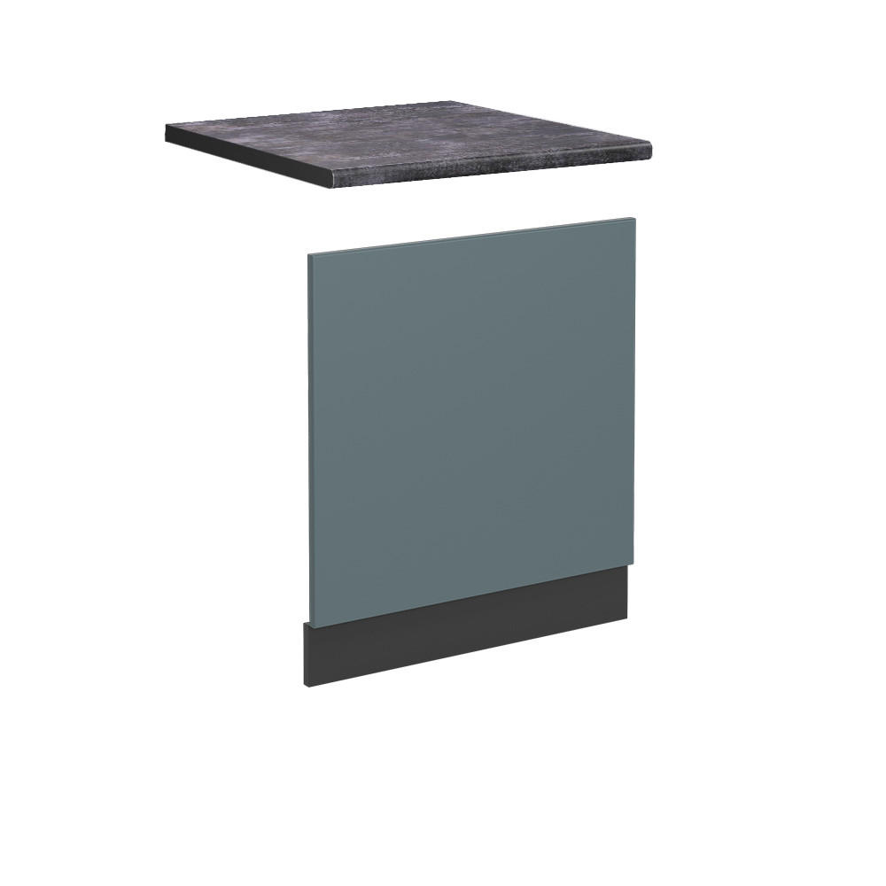 FRONTBLENDE R-Line Blau-Grau 60 cm, AP Anthrazit - Anthrazit/Blaugrau, Holzwerkstoff (60/57.2/1.6cm) - Vicco