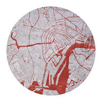 TEPPICH In-/Outdoor Flachgewebe ORANGE CITY Rot 240 x 240 cm - Rot, Textil (240/240cm) - Novatrend