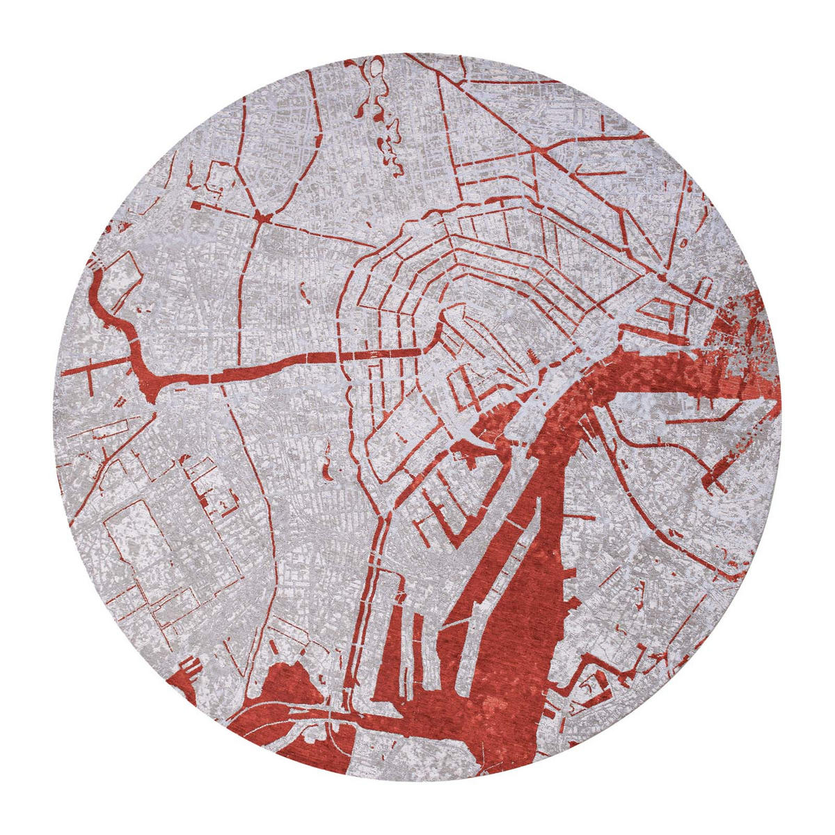 TEPPICH In-/Outdoor Flachgewebe ORANGE CITY Rot 240 x 240 cm - Rot, Textil (240/240cm) - Novatrend