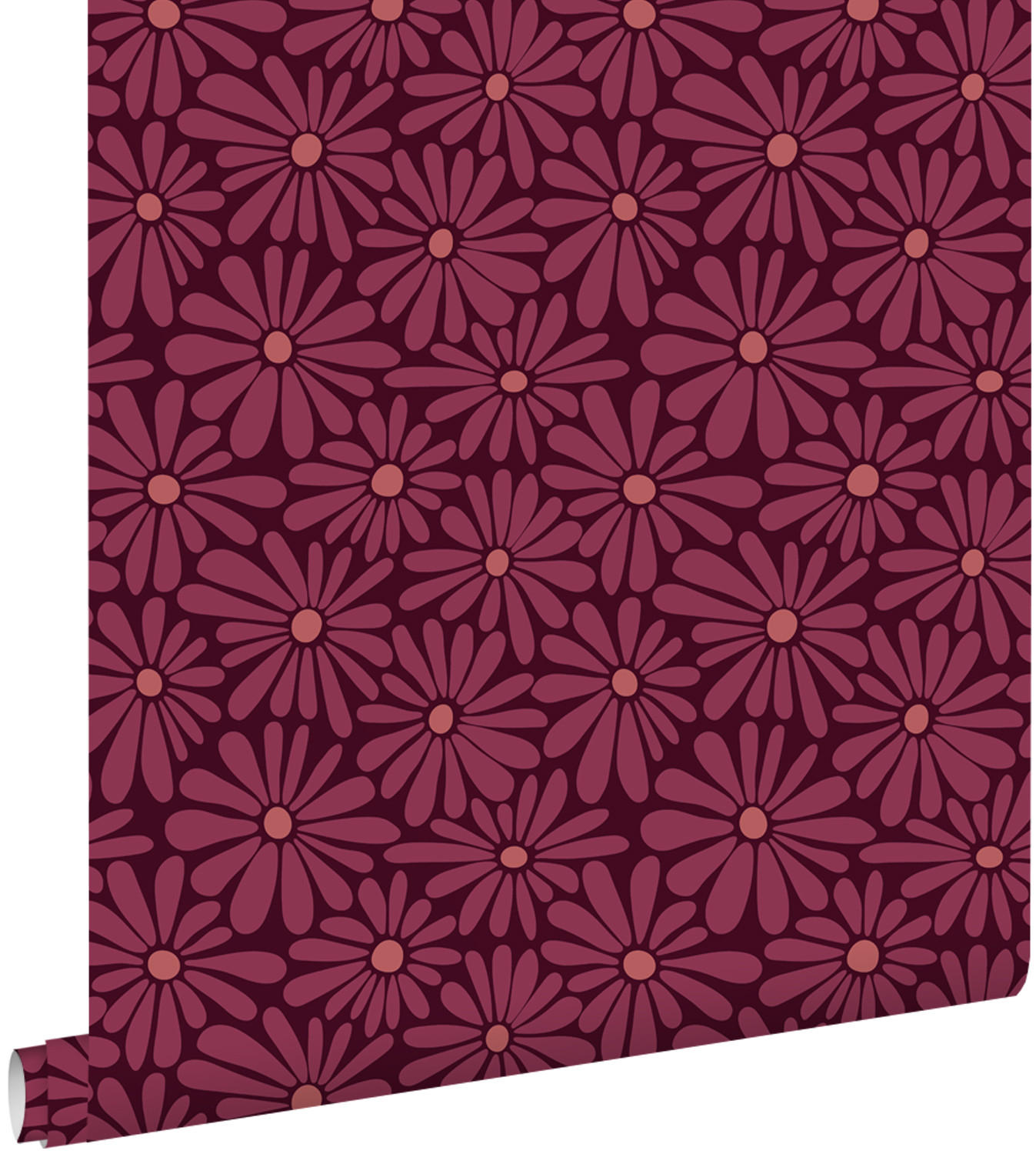 TAPETE Gänseblümchen 0.53 x 10.05 m - Lila, Papier (53/1000cm) - ESTAhome