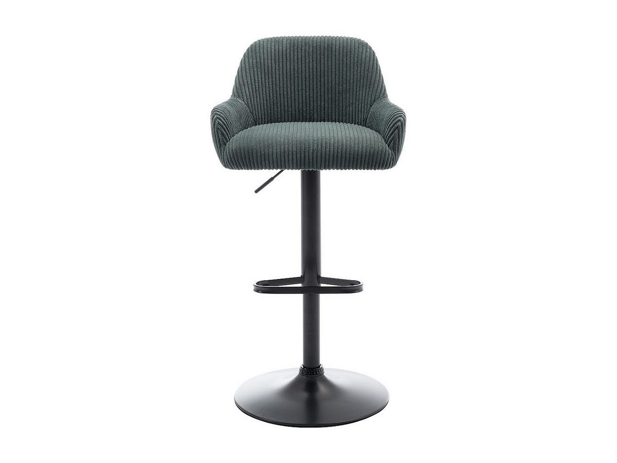 BARHOCKER - 51cm x 49cm - Samt - tannengrün - LILIYA - Grün, Textil (51/102/49cm) - Vente-Unique