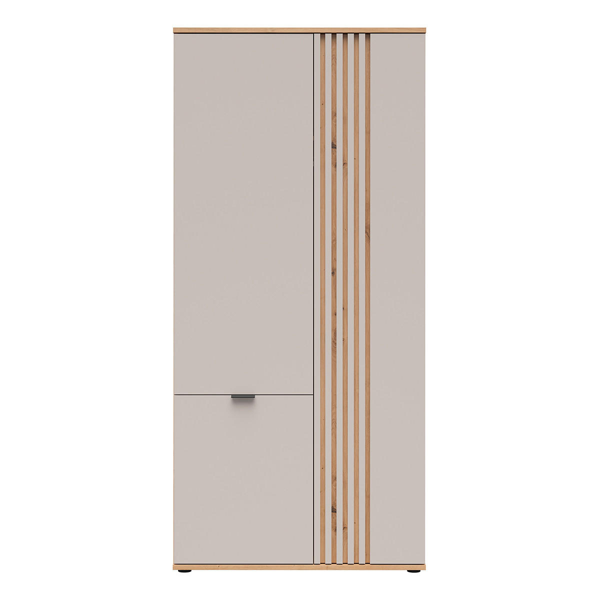 SKŘÍŇ 3DVEŘOVÁ Ezra Kašmír a dřevo - béžová, kompozitní dřevo (90.5/195.5/56cm) - Petits-meubles