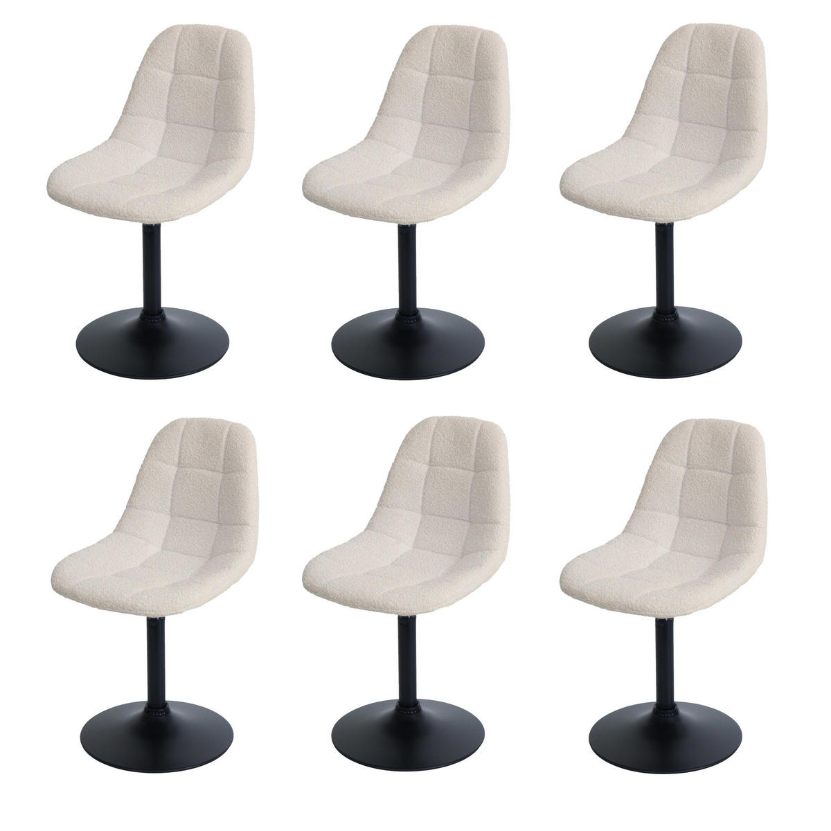 ESSZIMMERSTUHL Beige 6er-Set - Beige, Textil (47/83/43cm) - MCW