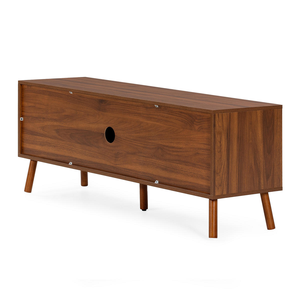 COMODĂ TV Canada cu 3 uși, aspect de nuc comun - culoare nucă, compozit lemnos (130/51/40cm) - VS Venta-stock