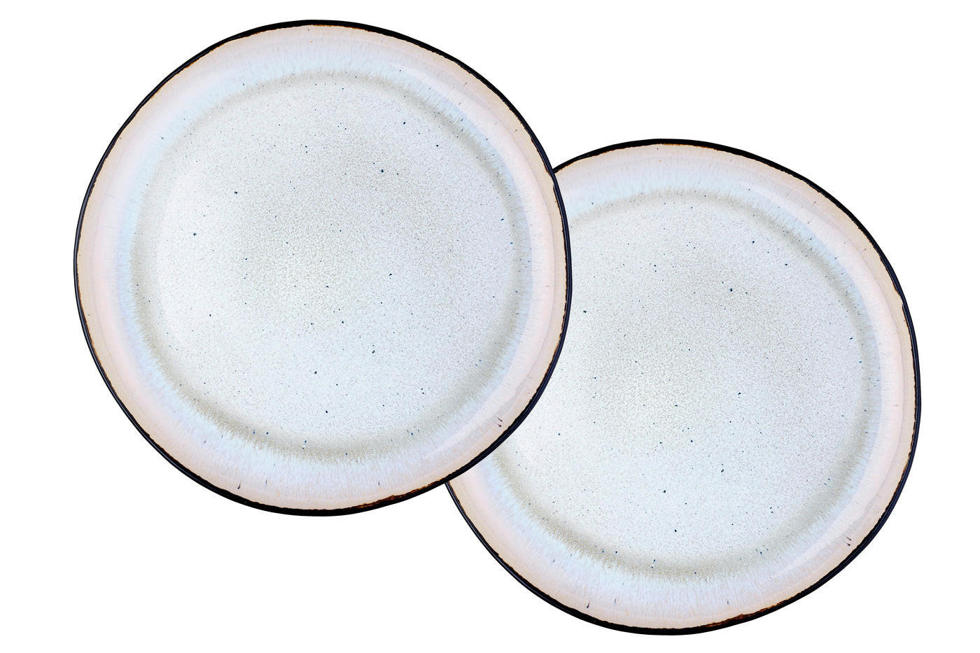 SERVIERPLATTEN Iris Ø32cm - 2er-Set - Elfenbeinweiß - Weiß, Keramik (32/3.5/32cm) - Björn