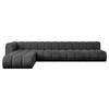 ECKSOFA modulares Sofa Darnel-L3 - 387x177x70 cm Schwarz - Schwarz, Holzwerkstoff/Textil (387/177cm) - ALTDECOR
