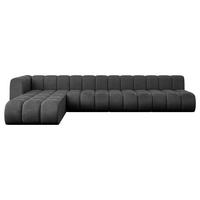 ECKSOFA modulares Sofa Darnel-L3 - 387x177x70 cm Schwarz - Schwarz, Holzwerkstoff/Textil (387/177cm) - ALTDECOR