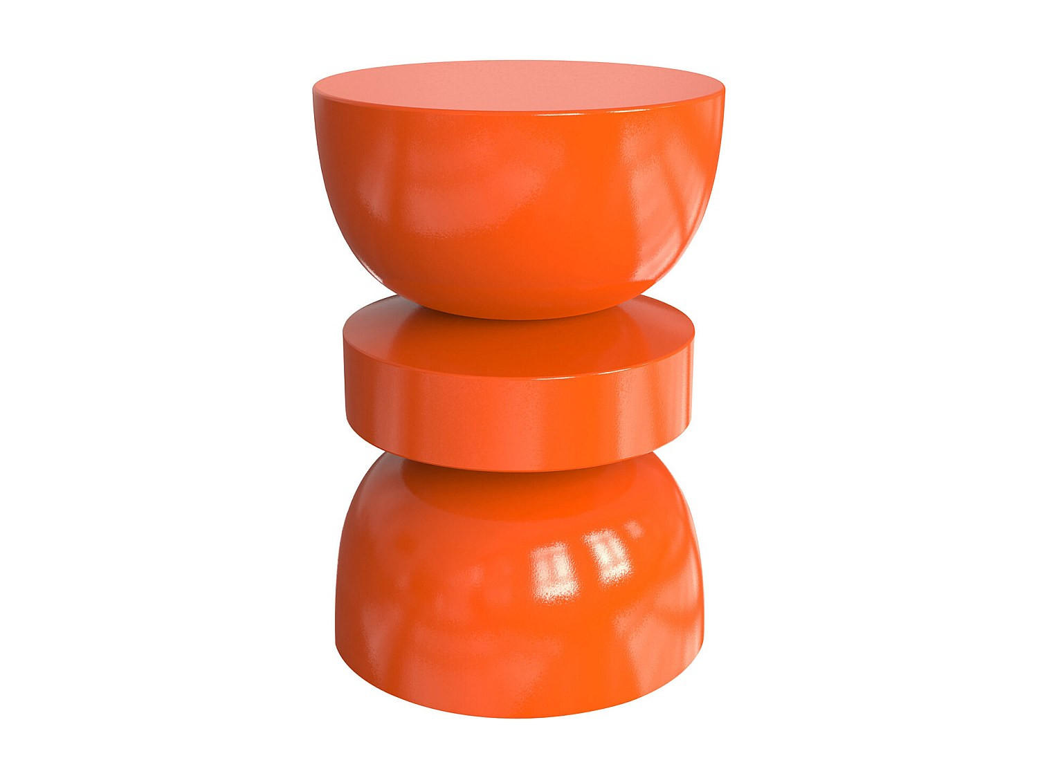 BEISTELLTISCH aus Metall - Orange - TUVAMI - Orange, Metall (30/30/45cm) - Vente-Unique