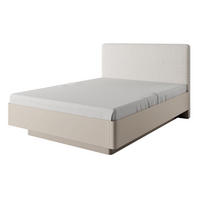 DOPPELBETT 160x200 Brando, Bettkasten, Metallrahmen, Beige - Beige, Holz/Metall (160/200cm) - Emporius