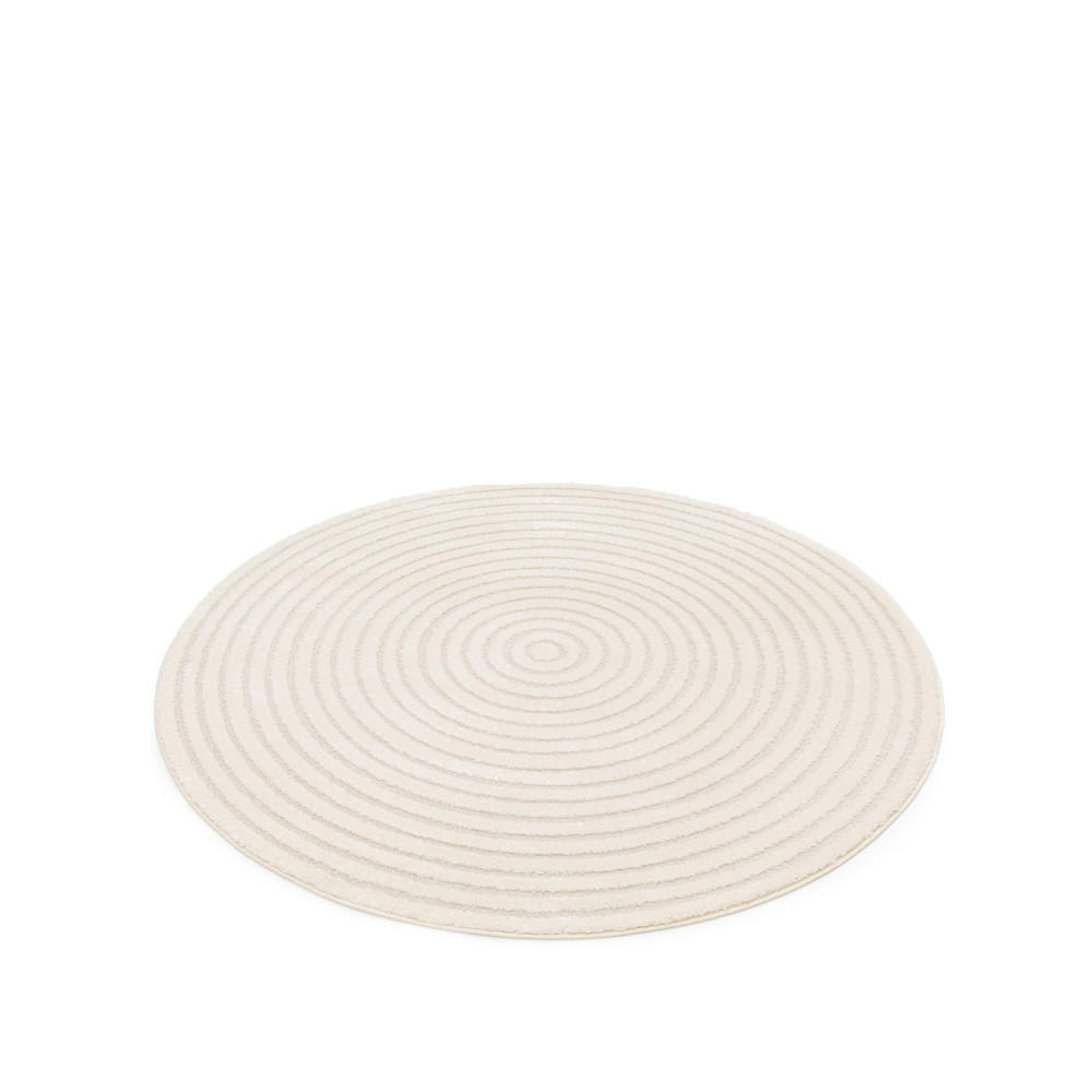 Thumbnail - Drawer Teppich, Ecru, Kunststoff, Rund, 160x160 cm, Teppiche & Böden, Teppiche