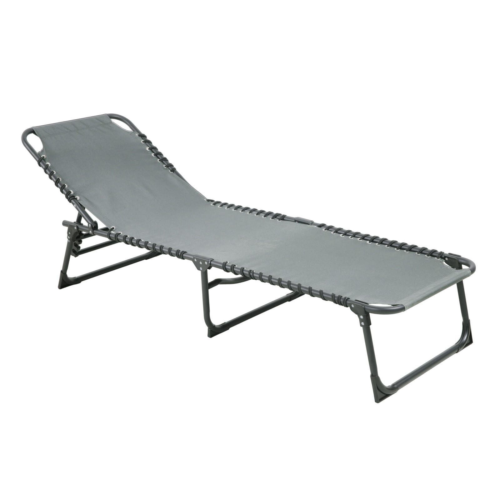GARTENLIEGE 2er Set Hellgrau - Hellgrau, Metall (56/30/190cm) - SVITA