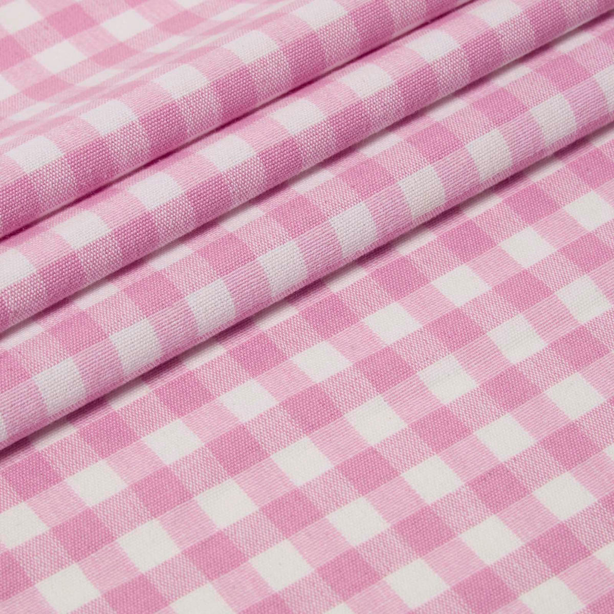 BAUMWOLLSTOFF Meterware Vichy-Karo rosa-weiß, 150 cm - Rosa, Textil (150/100cm) - Homescapes