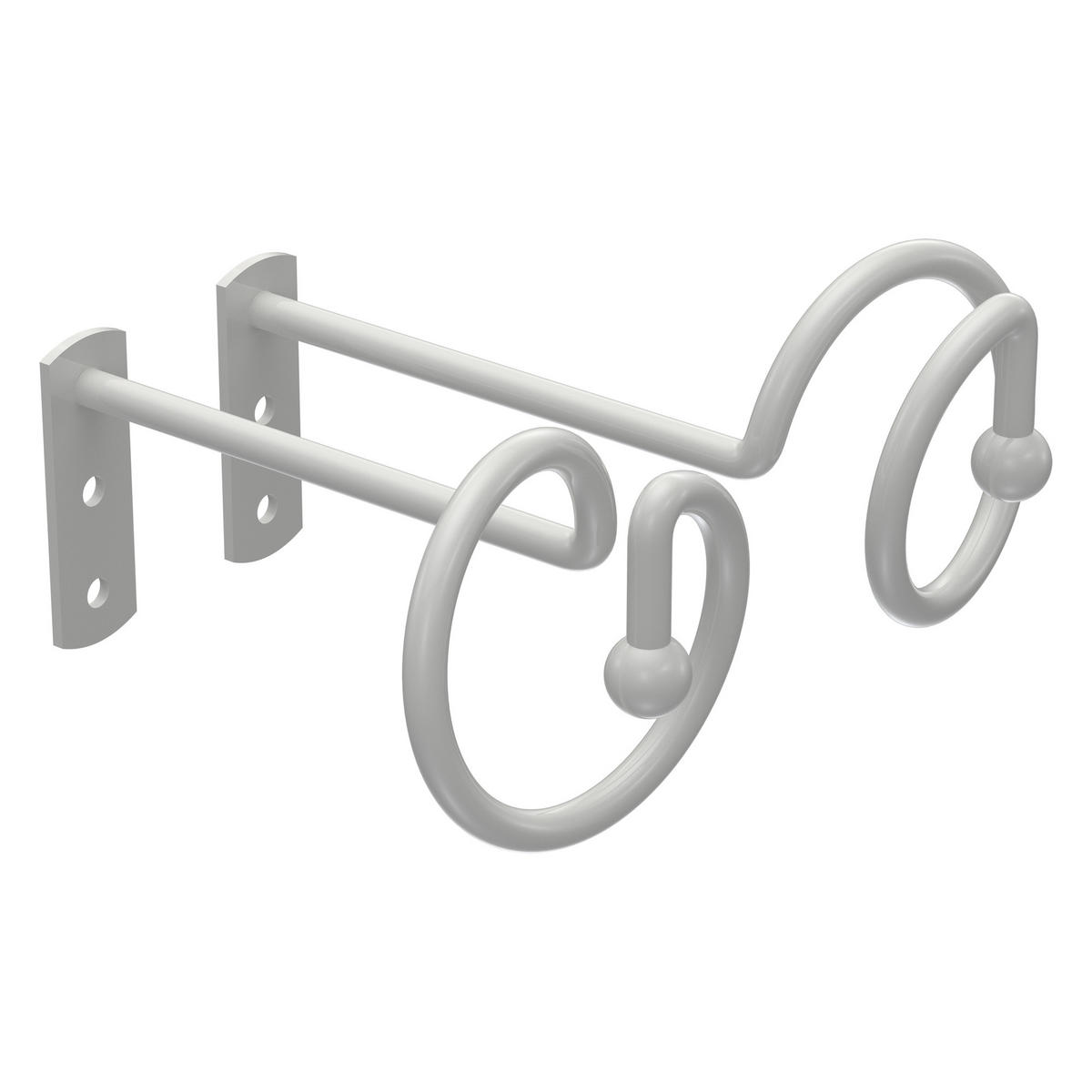 DRAPIERHAKEN für Gardinen/Vorhänge, Weiß, Packung 1 Paar - Weiß, Metall (13.8/5.8/5.8cm) - INTERDECO