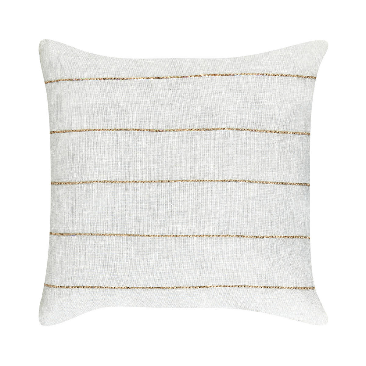 Dekokissen 2er-Set Cremeweiß 50/50 cm Milas - Beige/Weiß, Textil (50/50cm) - Beliani