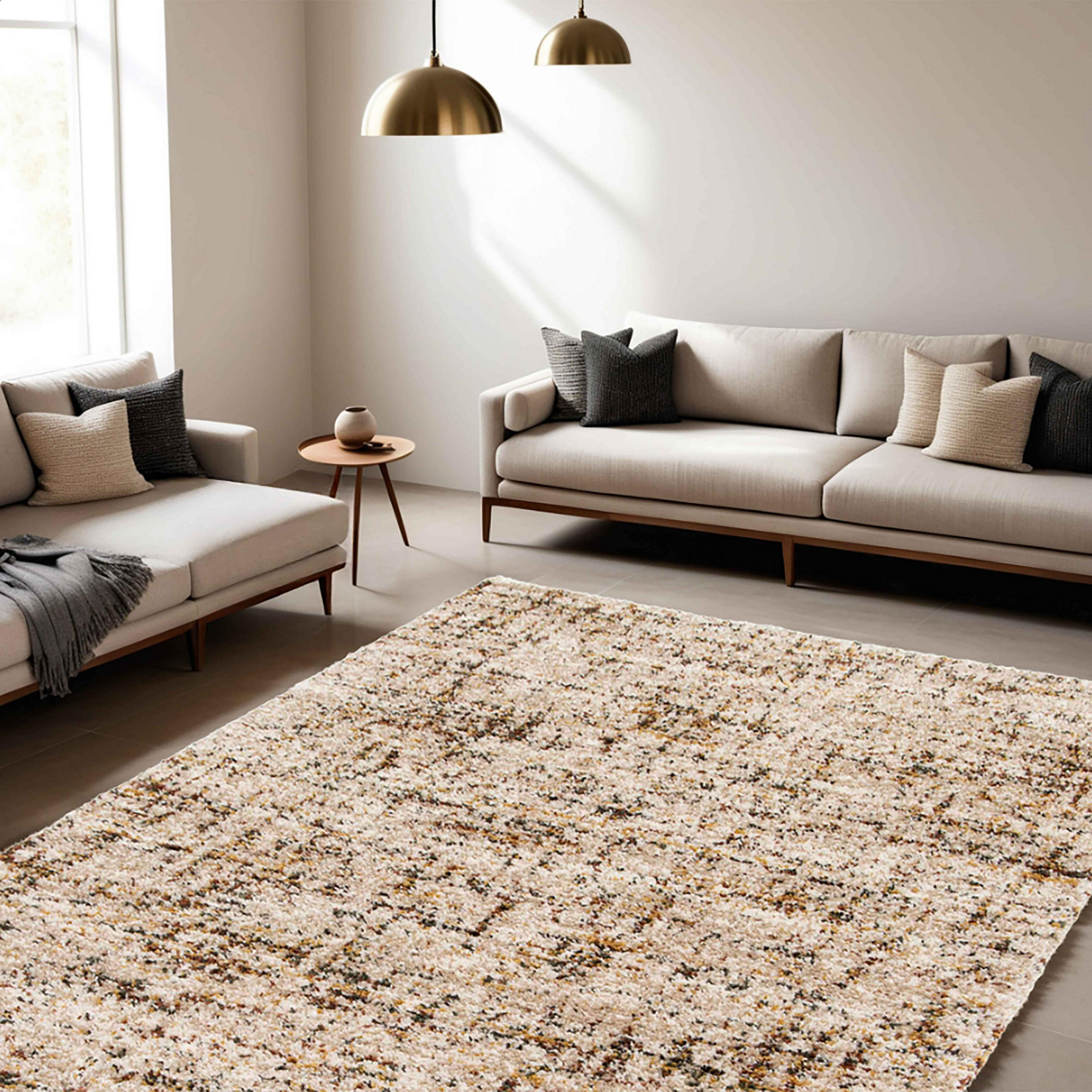 TEPPICH, Taupe - Taupe, Textil (120/170cm) - Oviala