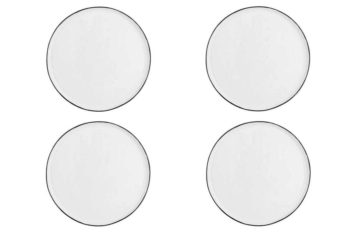 TELLER Pure Ø27,5cm - 4er-Set - Schneeweiß - Weiß, Keramik (27.5cm) - Björn